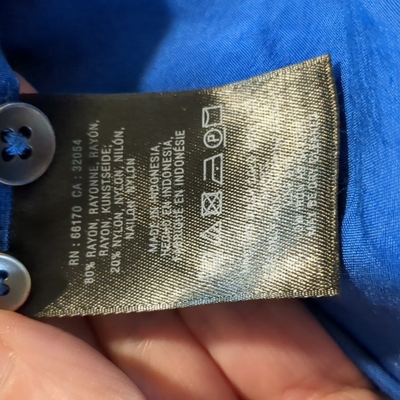 Maeve drawstring shirt dress Sz 6 (BLUE) - Picture 9 of 9